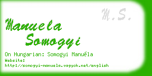 manuela somogyi business card